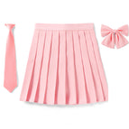 Pure (light pink) skirt + bow tie + tie / 140CM