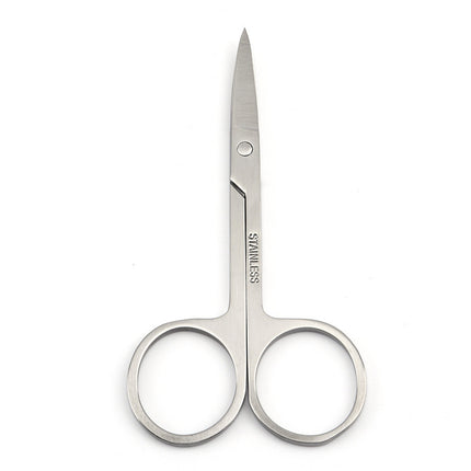 Spot Wholesale Stainless Steel Eyebrow Trimming Scissors Eyebrow Trimming Scissors Beauty Special a Scissors Beard Scissors Round Head Nose Hair Scissors