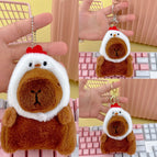 Bead chain style / Dark brown chick hat capibala