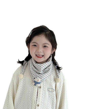 Children's Scarf Autumn and Winter Baby Super Cute Triangle Scarf Baby Warm Scarf Boy Baby Girl Cute Versatile Scarf