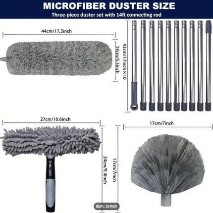 Cross-Border 2-in-1 Window Cleaning Scraper, Glass Cleaning Brush, Wiper, Glass Scraper, Double-Sided Glass Cleaning Tool