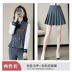 912 gray vest gray skirt / 3XL