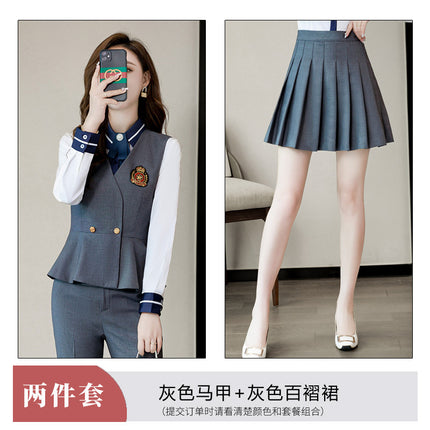 Kindergarten Teachers Garden Clothes Work Clothes Autumn and Winter New Kindergarten Teachers Vocational Middle School Students College Style suit Female dress
