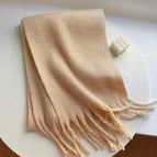 [cream orange]#Solid color thickened scarf / 175cm or more