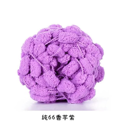 Big ball ball coarse wool round thread loop crochet sofa cushion carpet cushion handmade DIY woven material bag