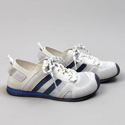 Genuine Leather Thick-Soled Women's Sneakers 2025 Autumn and Winter Mesh Breathable Outdoor German Training Shoes Versatile Casual Jogging Sports Shoes