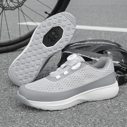 Professional Cycling Shoes Portable Rotating Button Anti-Skid Outdoor Sports Training Shoes Bicycle Shoes Mountain Lock Shoes