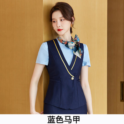 China Southern Airlines stewardess uniform professional suit female hotel front desk reception temperament work clothes flight attendant interview clothing summer