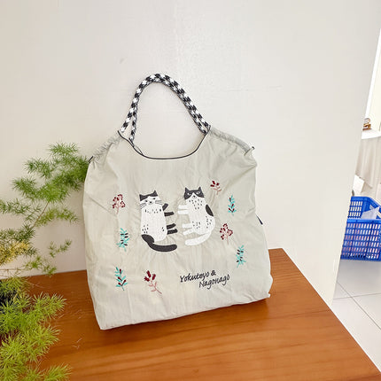 New Canvas Bag Embroidered Shopping Bag Tote Bag Large Capacity Bag Women's Handbag Crossbody Bag