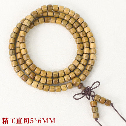 Natural Green Sandalwood 108 Beads Sandalwood Multi-Circle Men's and Women's Bracelets Wooden Toy Bracelets and Rosary Beads