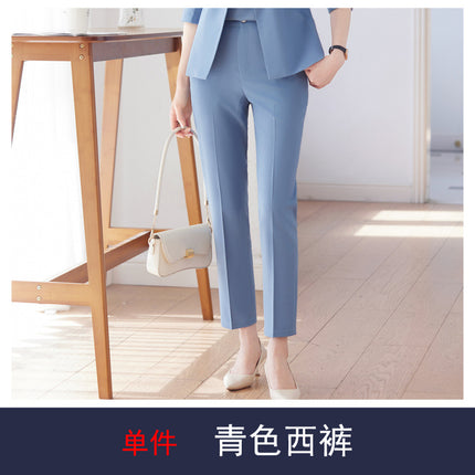 Professional Suit suit Women's Dress Temperament Slim Summer OL Commuter Tooling Hotel Front Desk Jewelry Store Work Clothes