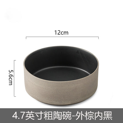Ceramic Straight Plate Flat Bottom Deep Plate Soup Plate Japanese Seafood Plate Dish Plate Dessert Plate Nest Plate Simple Salad Bowl