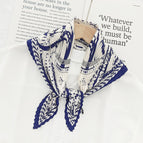 L024-449-01 navy blue / 70cm wrinkled square towel