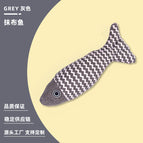 Burlap fish gray