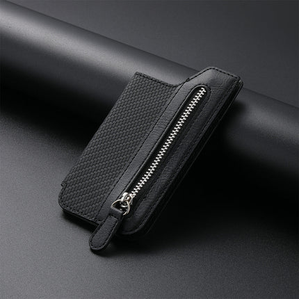 Hot selling mobile phone card bag card holder left and right flap multi-card holder zipper mobile phone bag creative personality back card bag