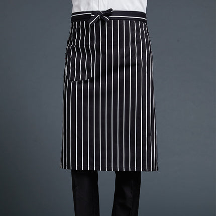 Chef's Half-length Apron Men's Waist Short Rear Kitchen Work Clothes Catering Work Uniform
