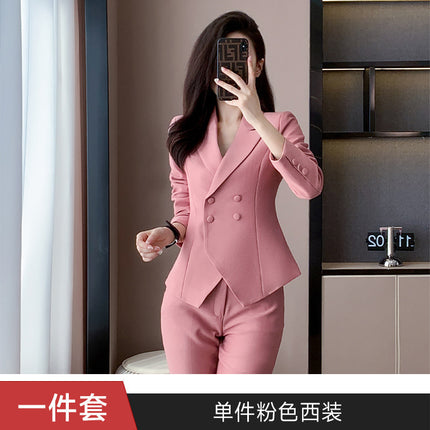 Green Suit Jacket Women's 2023 New High-end Dress Work Clothes Elegant Autumn and Winter Goddess Fan Professional suit