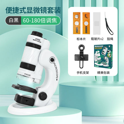Cross-border Children's Microscope Can See Bacteria Primary and Secondary School Students Gifts Handheld Portable Outdoor Observation Toys