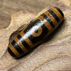Three-eyed dzi bead 12*37mm