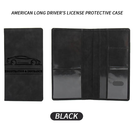 Skin-Friendly American Driver's License Cover, Amazon's Best-Selling Car Insurance Wallet, Long Multi-Functional Driving License Holder