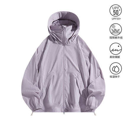 UPF50 ice silk sunscreen clothing women's new breathable sunscreen clothing men's thin coat skin clothing outdoor UV protection