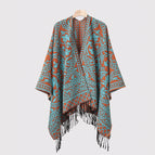 Orange slit scarf / 130*150cm