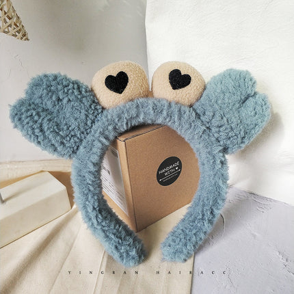 Korean Cartoon Red Crab Headband for Washing Face, Women's Hairband, Hair Clip, Hair Tie, Internet Celebrity Style Bangs