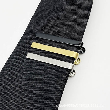 Stainless steel tie clip Amazon hot sale simple formal wear gold silver metal tie clip men and women security pin