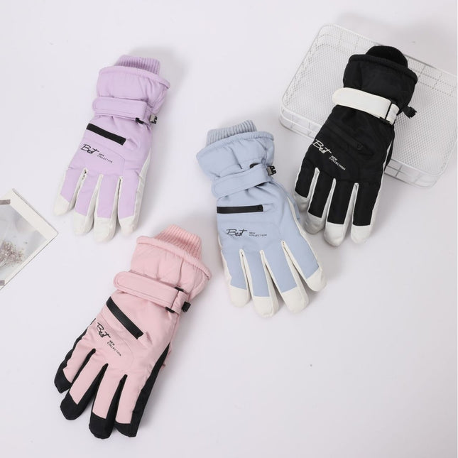 New Winter Ski Gloves for Women, Thickeneded and Warm, Touch Screen, Non-Slip, Outdoor Cold-Proof Cycling and Driving Gloves for Men