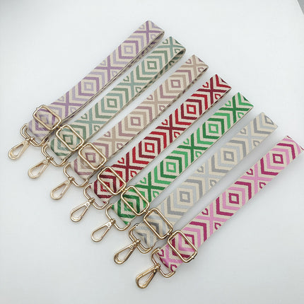 Wholesale Rhomboid Bag Strap Lightweight Luxury All-match Women's Bag Strap Adjustable Shoulder Crossbody Bag Shoulder Strap Mobile Phone Strap