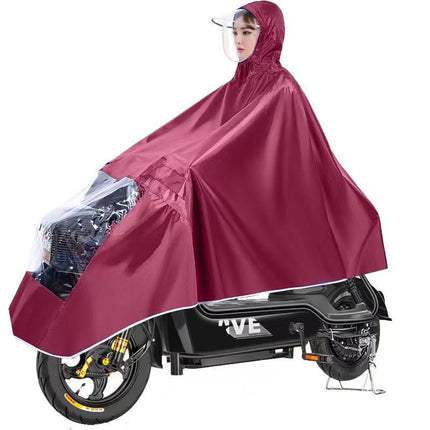 Raincoat Electric Battery Motorcycle Men's and Women's Thickened Double Super Large Long Full Body Rainstorm Protection Poncho Foot Covering