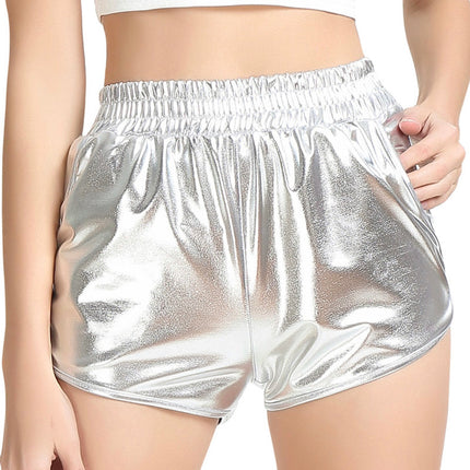 Cross-border women's new shorts women's casual bright patent leather hot pants Amazon hot women's supply wholesale explosion