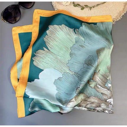 70cm Imitation Silk Square Scarf Fashion All-match Silk Scarf Professional Scarf Korean Style Neck Protection Scarf Decorative Small Square Scarf
