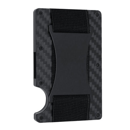 Cross-border Forged Carbon Pattern Card Holder RFID Metal Card Holder Red Forged Carbon Blue Forged Carbon Men's Minimalist Ultra-thin Wallet