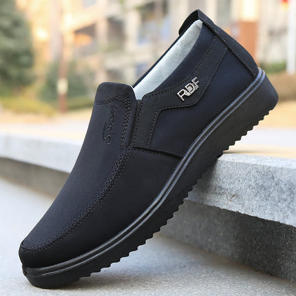 Foreign Trade Old Beijing Cloth Shoes for Men, Spring and Autumn, Breathable and Comfortable, Soft-Soled, Lightweight, Large Size Shoes for Middle-Aged and Elderly People