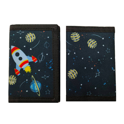 Cross-border Foreign Trade Rope Printed Wallet Mountaineering Buckle Long Three-fold Wallet Portable Coin Purse for Students and Children