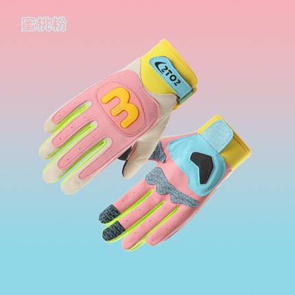 Motorcycle Riding Gloves Full-Finger Outdoor Off-Road Equestrian Sports Hiking Camping Fashion Macaron Motorcycle Gloves