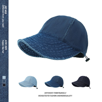 Sunscreen Hat Women's Denim Sunscreen Hat Women's Sunscreen Hat Women's Duck Tongue Hat Anti-Yan Pot Hat Fashion