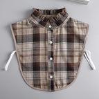 brown check stand collar sanding (cotton)