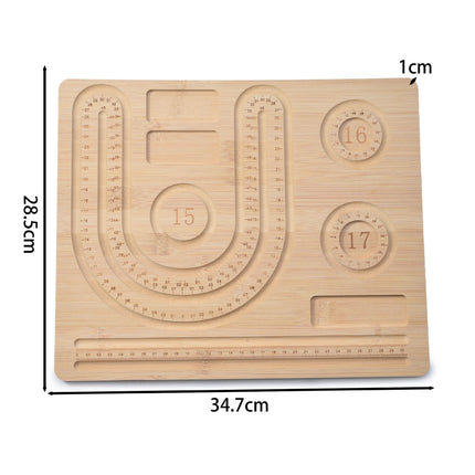 Solid Wood Bead Tray, Jewelry Bracelet Display Tray, Jewelry Design Tray, DIY Beading Tools, Bracelet Storage Tray