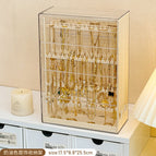 Creamy yellow two-drawer jewelry rack