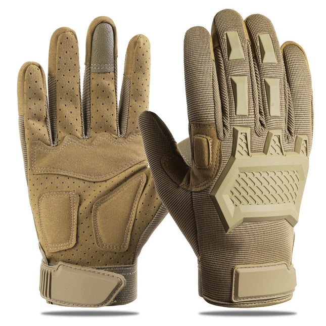 Tactical Gloves Men's Outdoor Rock Climbing Sports Training Protective Motorcycle Anti-slip Touch Screen Cross-border Riding Gloves Men