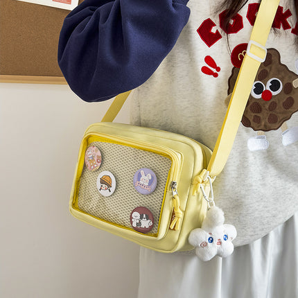 Japanese Girl Ins Transparent Pain Bag Snack Shoulder Crossbody Bag Women's All-match Casual Mobile Phone Small Bag