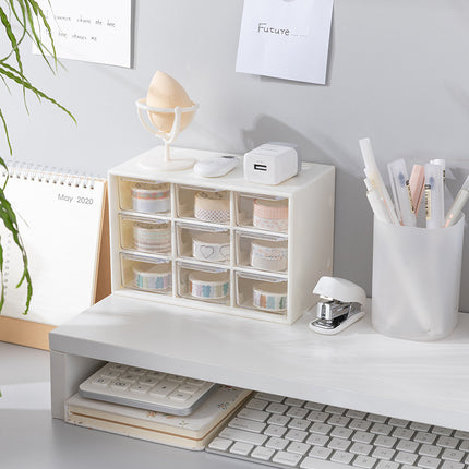 Four Six Nine Palace Storage Box Desktop Small Drawer Mini Hand Account Cute Dormitory Rack Daily Storage Box