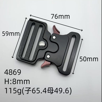 Metal belt buckle Cobra tactical socket zinc alloy buckle luggage hardware accessories safety buckle belt adjustment
