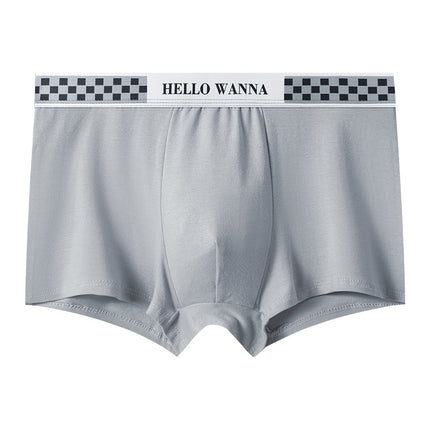 Summer Fashion Men's Underwear Double-Layer Moisture-Absorbent Inner Crotch Breathable Skin-Friendly Comfortable Mid-Waist Boxer Briefs for Men Ready for Sale