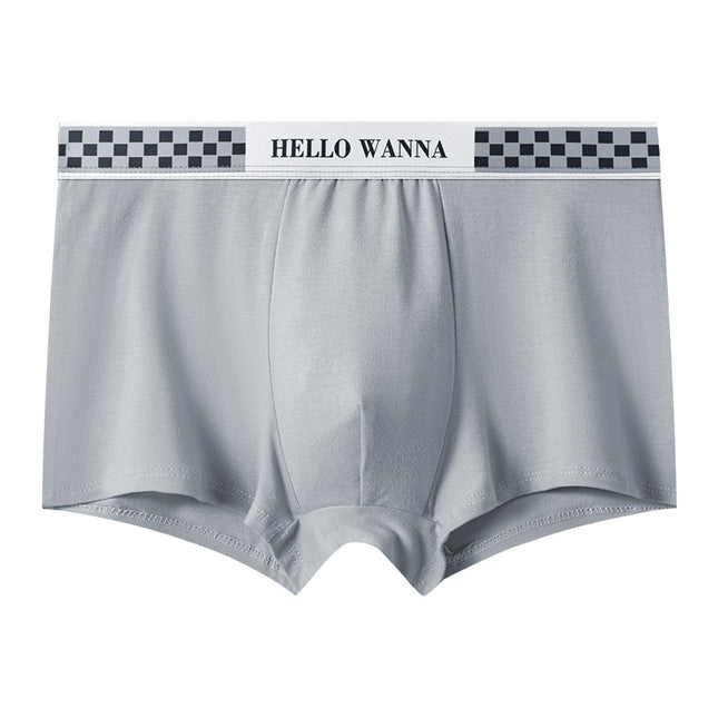 Summer Fashion Men's Underwear Double-Layer Moisture-Absorbent Inner Crotch Breathable Skin-Friendly Comfortable Mid-Waist Boxer Briefs for Men Ready for Sale