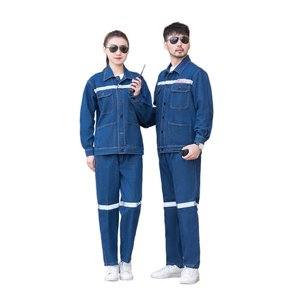 Pure Cotton Reflective Strips for Coal Mines, Spring & Fall Models, State Grid Electric Welders, Thickeneded Wear-Resistant Labor Protection Clothing