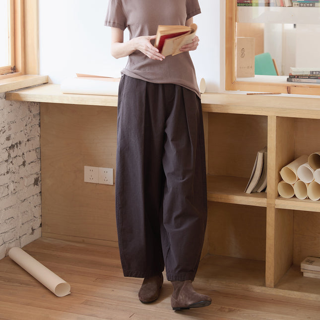 Lanmi Elastic Waist Lantern Pants Autumn and Winter New Loose Wide-Leg Slimming Petite Stylish Curved Knife Pants Long Pants for Women