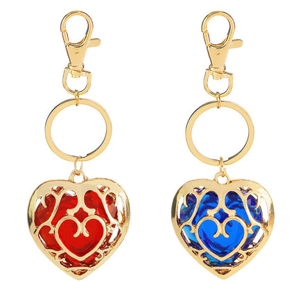 European and American Cross-Border Zelda Game Merchandise Breath of the Wild Keychain Personalized Hollow Heart-Shaped Alloy Accessory